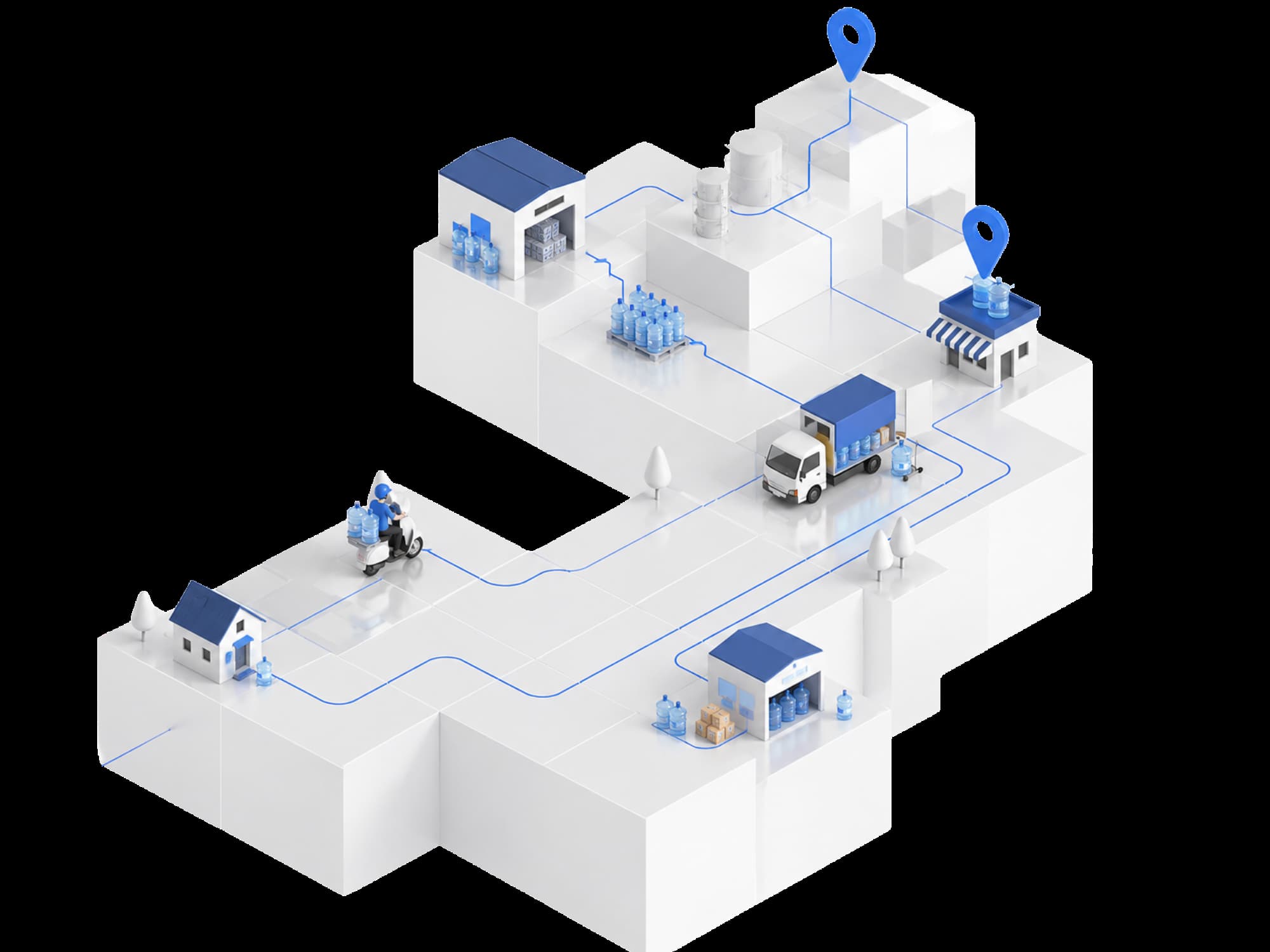 Isometric Logistics Diagram